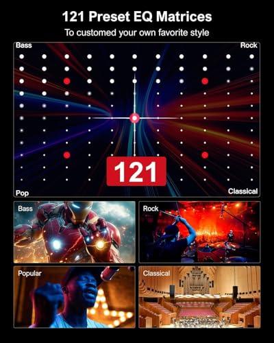 ULTIMEA ULTIMEA 2.1ch Mini Sound Bar for TV, Built-in Subwoofer, APP Control, Peak Power 120W, All-in-one PC Sound bar for Game, Bluetooth 5.3 TV Sound Bar Speakers, Opt/AUX/Wall Mount, Solo B30 Pro