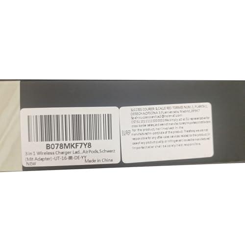 JE Make IT Simple Triple Wireless Charger Pad - 15W Fast Charging Station for Apple iPhone 15/14/13/12 Pro/Max/Plus, AirPods, Qi-Certified 3-in-1 Charging Mat for Multiple Devices One-Step Wireless Charging Solution