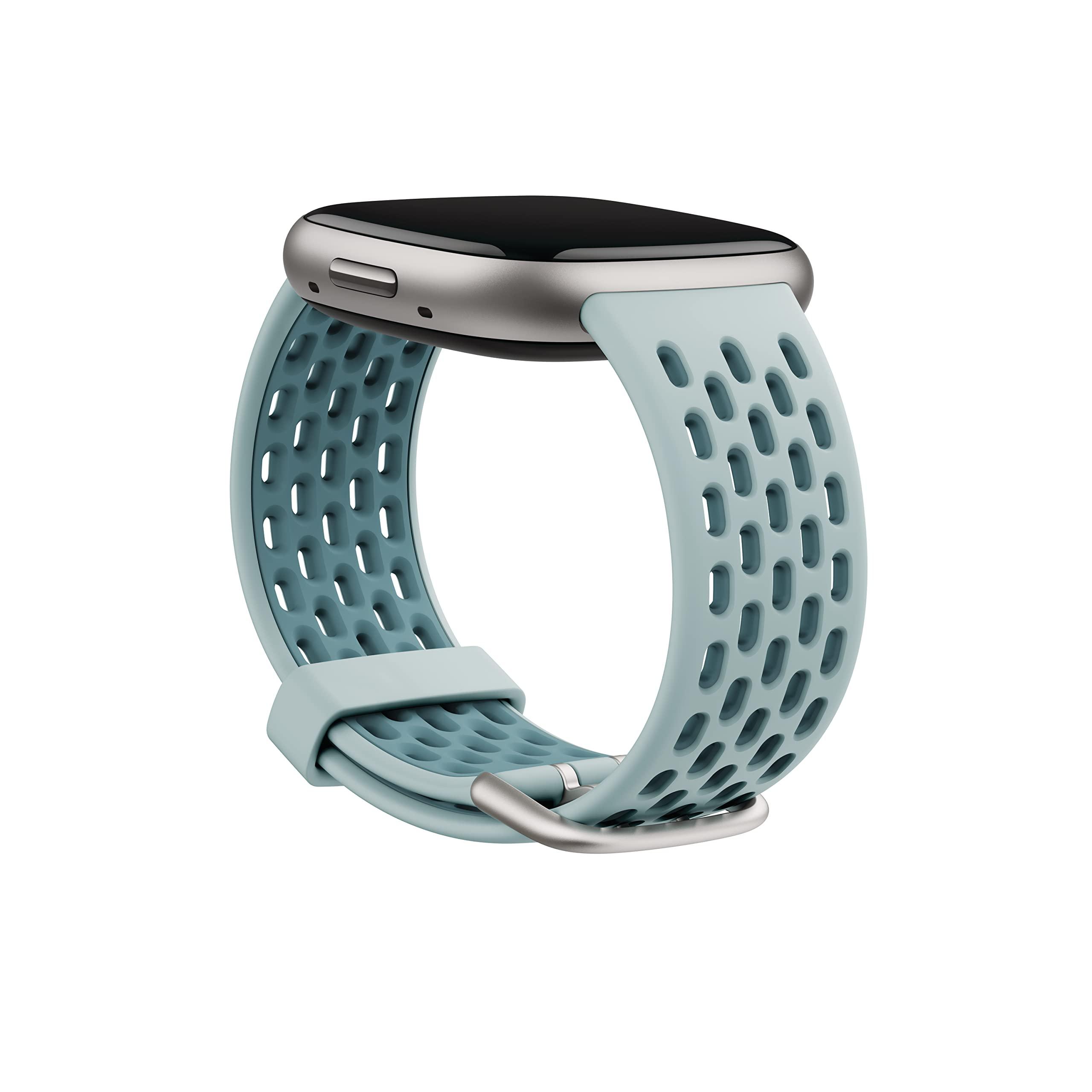 Fitbit Fitbit Sport Band for Fitbit 24mm Attach,Sea Blue/Ocean,Large *Compatible with Sense 2, Sense, Versa 4 & Versa 3