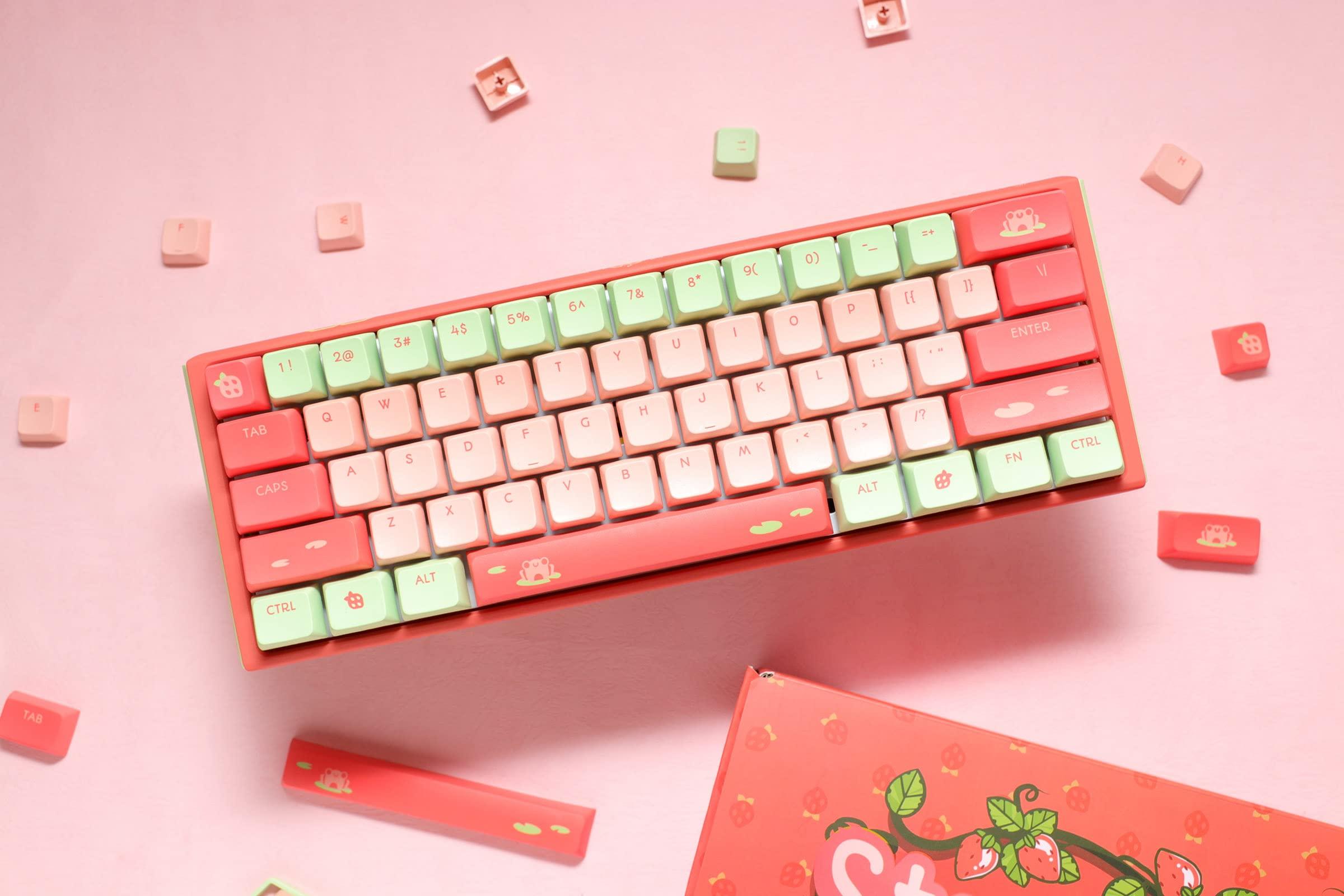 Ducky Channel Ducky x MK One 3 Mini Strawberry Frog (Cherry MX Clear)