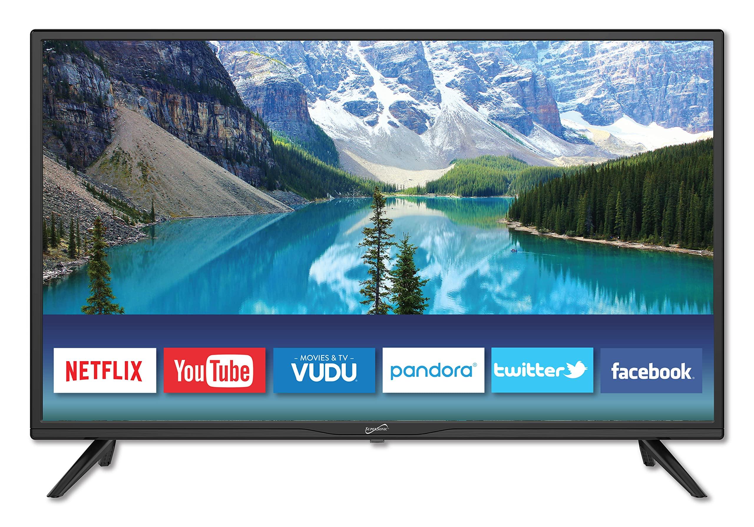 Supersonic Supersonic Smart SC-3216STV 32-inch HD DLED TV, Built-in ATSC & NTSC, 1080p Resolution, HDMI Input, Full HD Resolution, WiFi, USB Playback, Multi Modes, Sleep Timer and Anti-Glare Coating (32-inch)