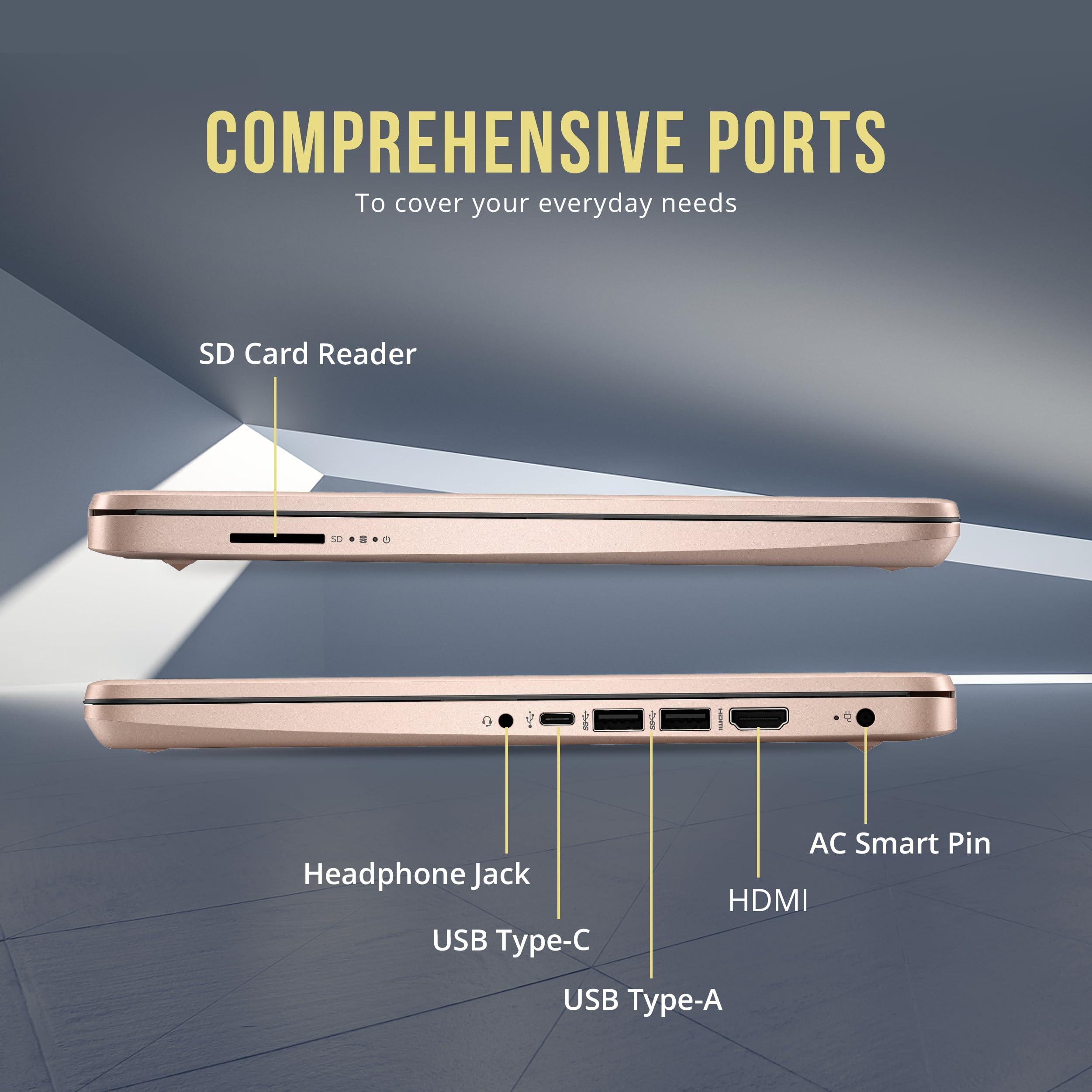 HP HP Stream 14" HD BrightView Laptop, Intel Celeron N4120, 16GB RAM, 256GB Storage (128GB eMMC + 128GB USB Card), Intel UHD Graphics, HD Camera, Fast Charge, 1 Year Office 365, Win 11 S, Gold