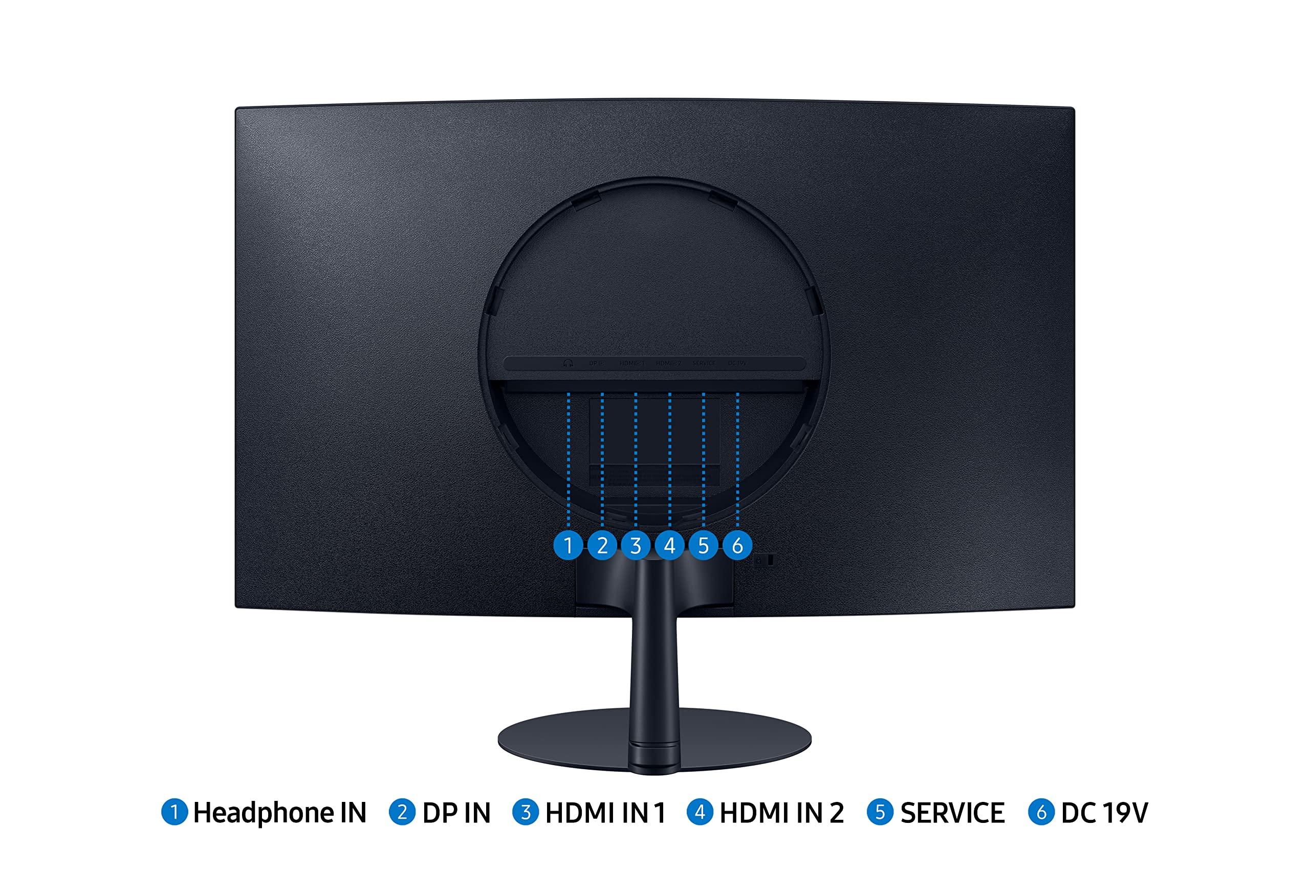 SAMSUNG SAMSUNG 27-Inch S39C Series FHD Curved Gaming Monitor, 75Hz, AMD FreeSync, Game Mode, Advanced Eye Comfort, Frameless Display, Built in Speakers, Slim Metal Stand, LS27C392EANXGO, 2023, Black