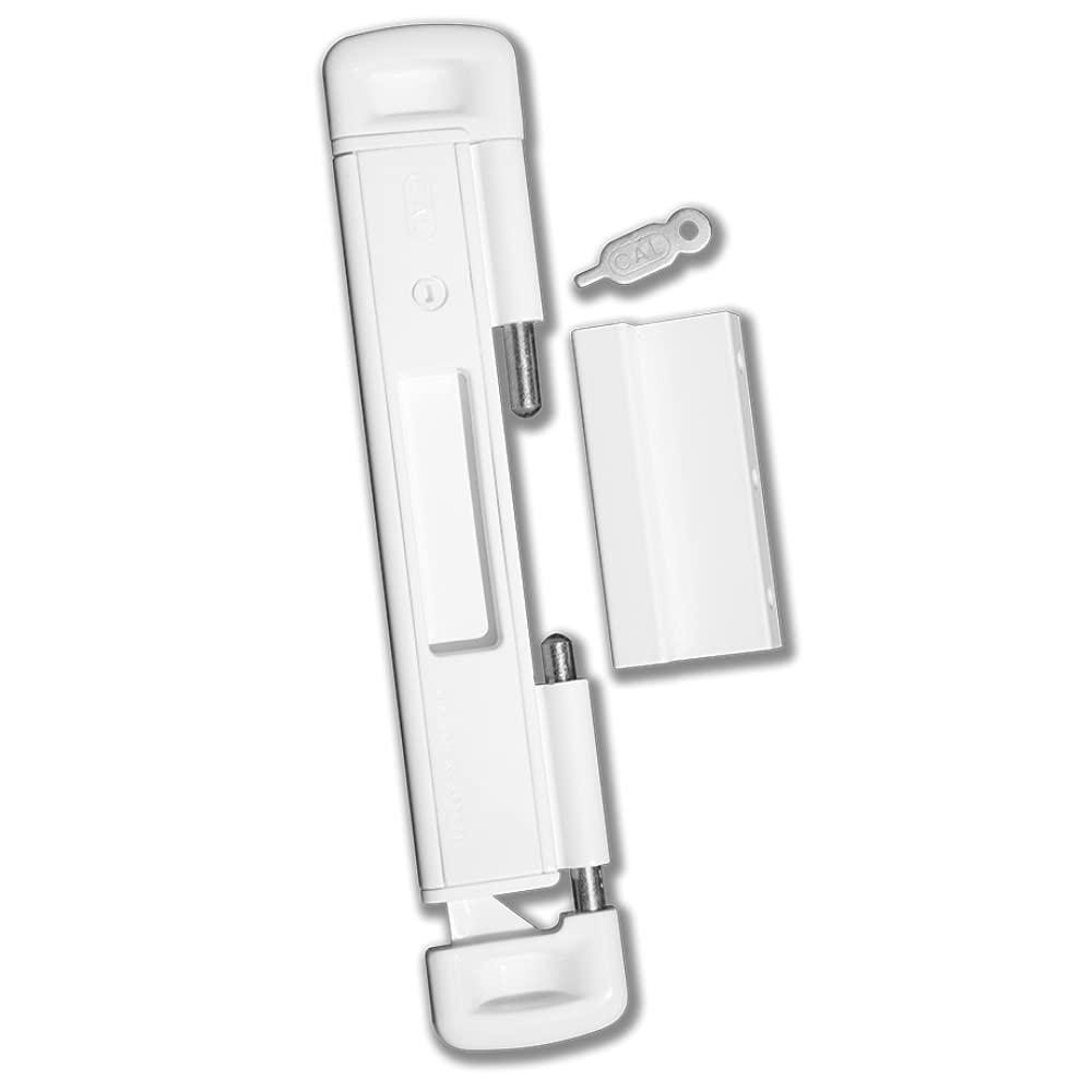 CAL Lock CAL Double Bolt Lock - Sliding Patio Door Locks - Child Proof Sliding Door Lock with Anti Lift Security Lock - Replaces Sliding Door Security Bar - Adjustable & Fits Most Doors (White)