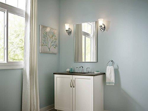 Moen Moen Glyde Chrome Two-Handle 8-Inch Widespread High Arc Modern Bathroom Sink Faucet, Valve Required, T6173