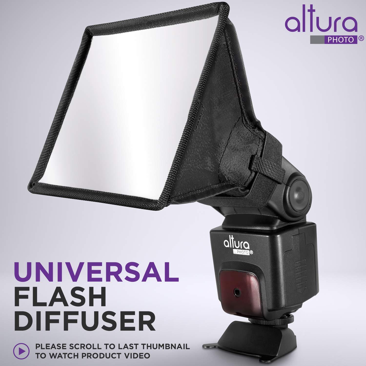 Altura Photo Altura Photo Flash Diffuser Light Softbox 6x5 (Universal, Collapsible with Storage Pouch) for Canon, Yongnuo and Nikon Speedlight