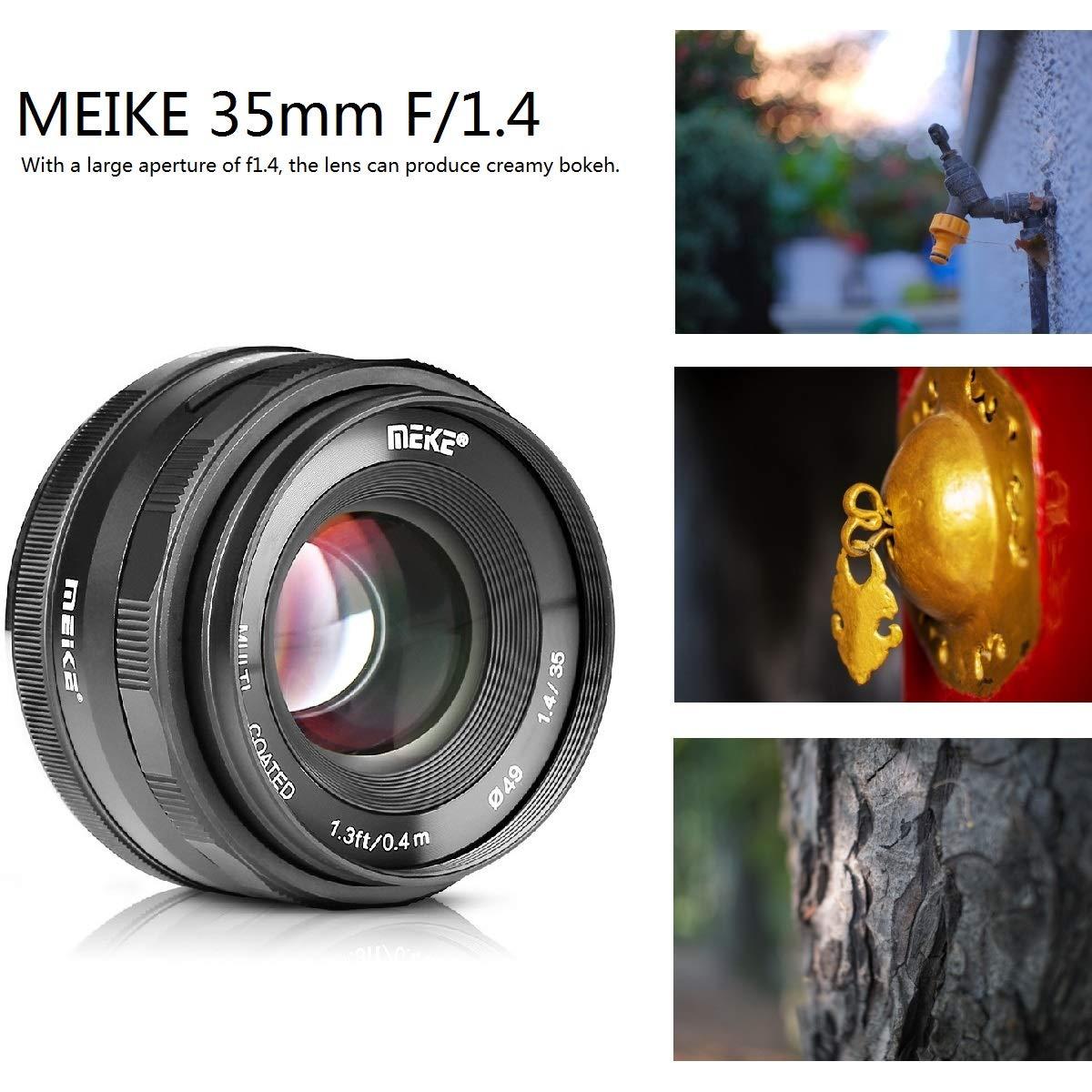 Meike MEIKE 35mm F/1.4 Manual Focus Large Aperture Lens Compatible with Sony APS-C Mirrorless Camera Such as A6000 A6300 A6500