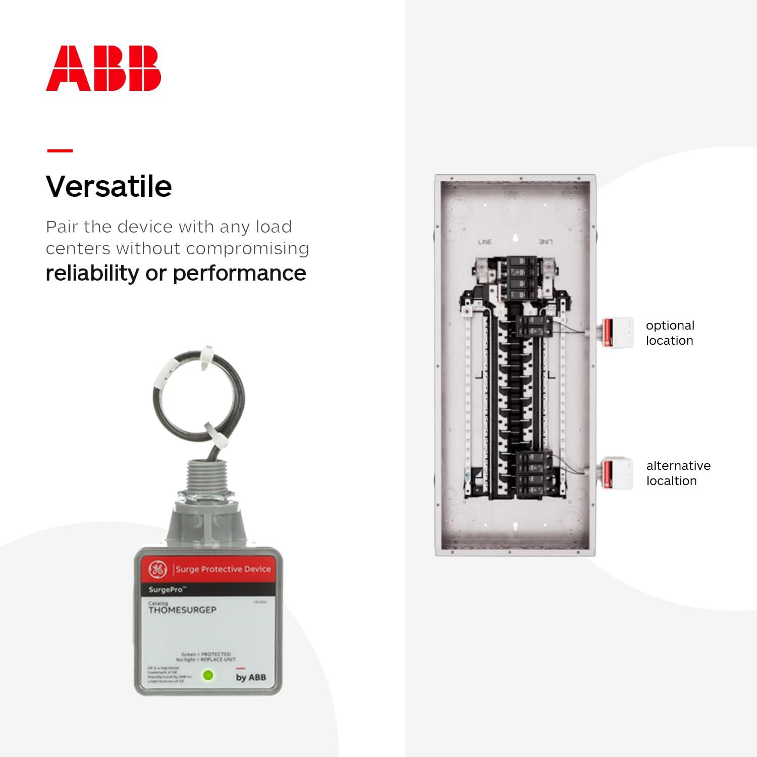 ABB THOMESURGEP by ABB SurgePro Surge Protective Device Externally Mounted Wired Residential SPD for Retail and Home Type 1 SPD Safe, Reliable, and Functional