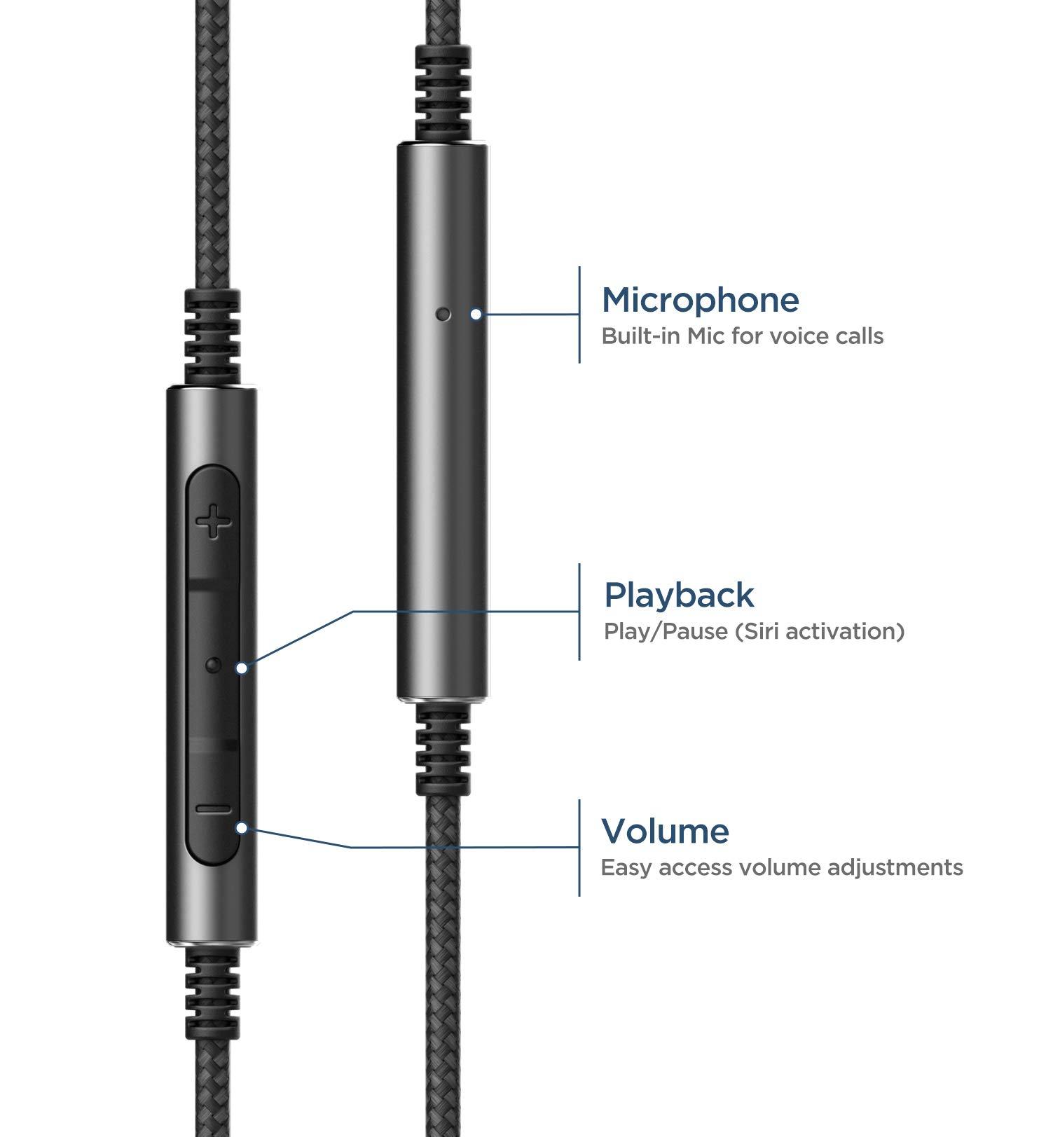 Thore (Apple MFi Certified) Replacement Headphone Cable with iPhone Lightning Connector (3.5mm) Audio Aux Cord with Mic & Volume Control Remote (Compatible with Beats/Sony/Sennheiser and Audio Tech)