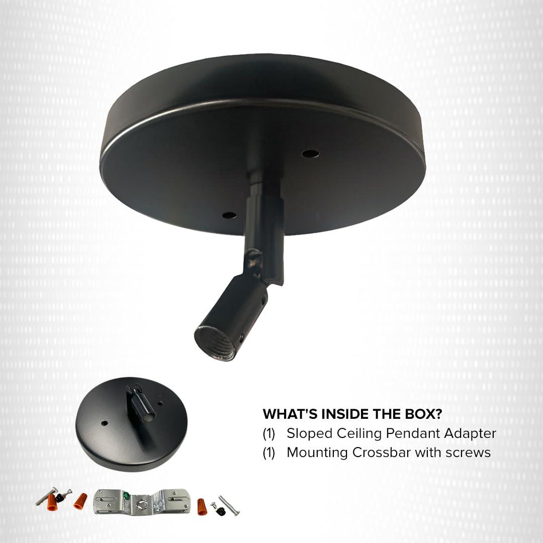 Elco Lighting Elco Lighting EP905B EP905 Sloped Ceiling Pendant Adapter,Black