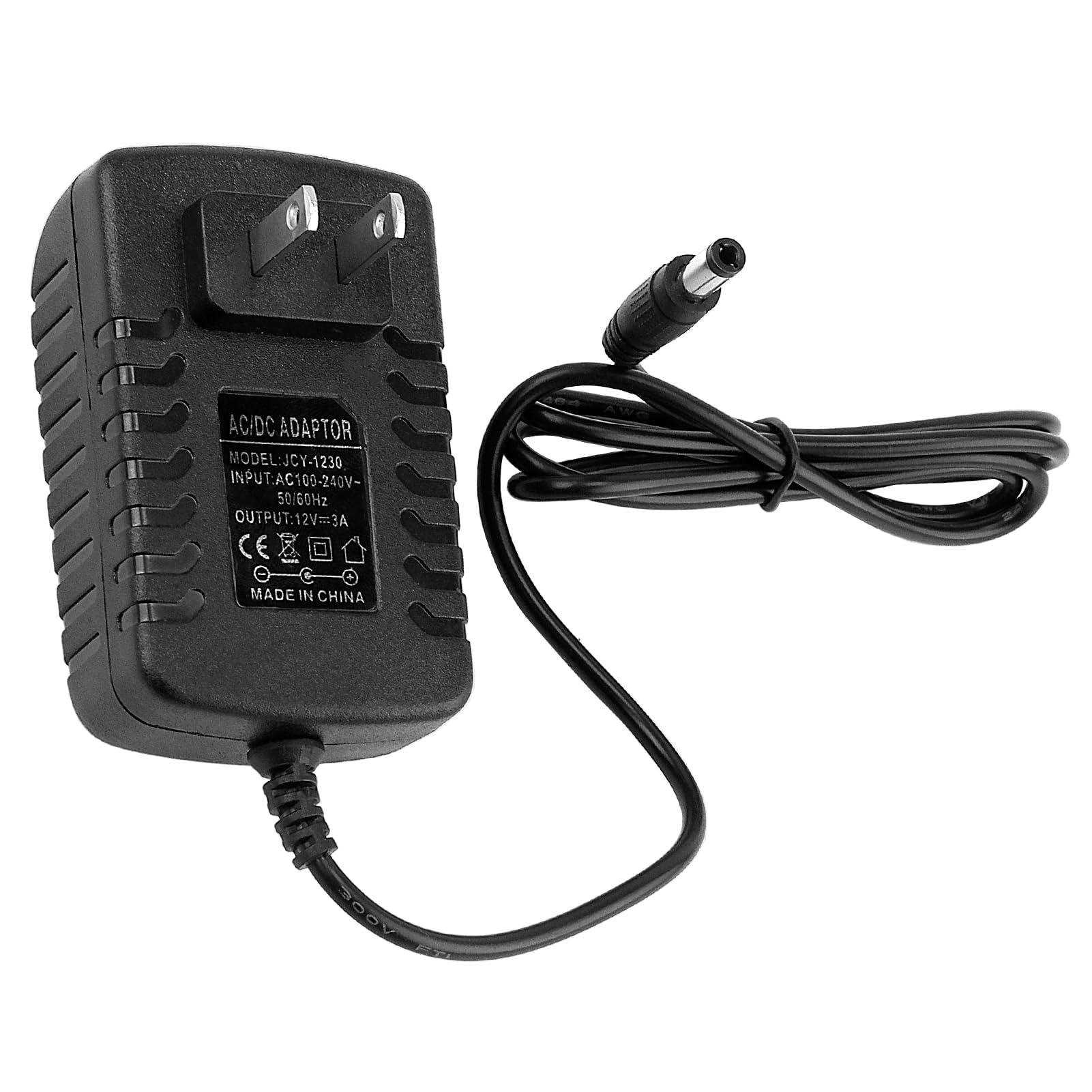 Duoxiate 12V 3A Power Adapter, AC 100-240V to DC 12V Power Supply UK Plug, Compatible with LED Strip Lights, Security Camera, Router, Audio, ADSL Cats, 5.5mm x 2.5mm Jack, Wall Charger for Home and Office Use