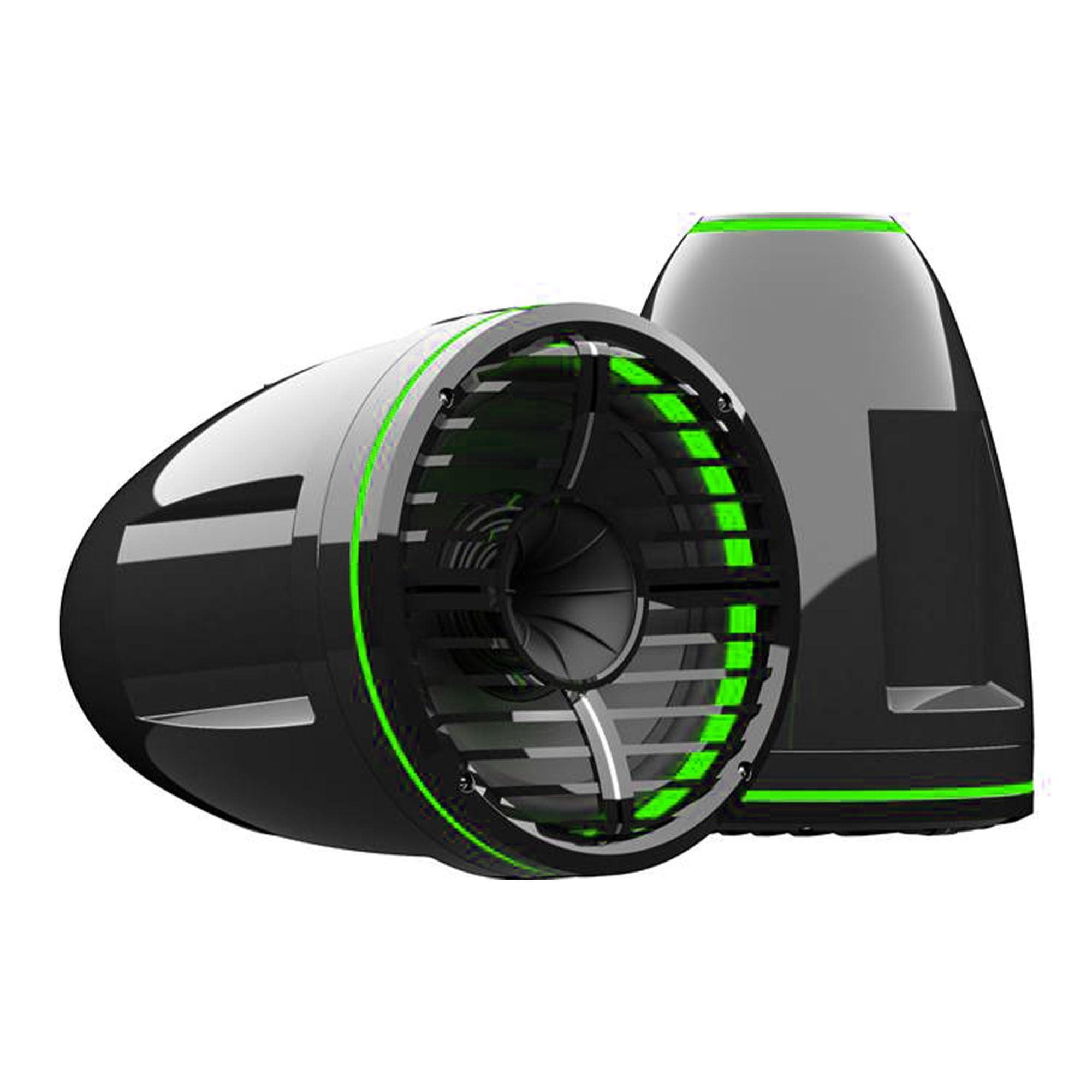 CreativeAudio Wet Sounds REV 10 HD 10\" Horn Loaded Compression Driver Tower Speakers with XW Grills & ADP-REV-HD-X-B X-Mount, 300 Watts RMS, Black, Pair