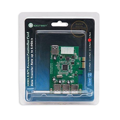 Syba Syba SY-PEX20135 4 Port USB 3.0 PCIe 2.0 x1 Etron Chipset Green