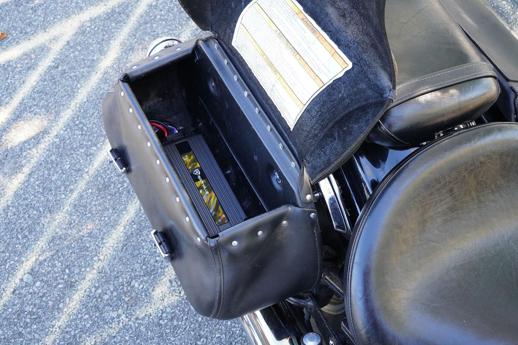 Rockville Rockville ATV420 V2 500W 4-Channel UTV/Motorcycle Amplifier, IP65 Waterproof, Bluetooth, Compact Design, Crossover Controls, Perfect for ATVs/UTVs/Motorcycles