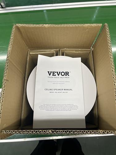 VEVOR VEVOR 2 PCs 8 Inch in Ceiling Speakers, 100W Flush Mount Ceiling & in-Wall Speakers System with 8" Woofer,1" Tweeter, for Home Kitchen Living Room Bedroom or Covered Outdoor Porches