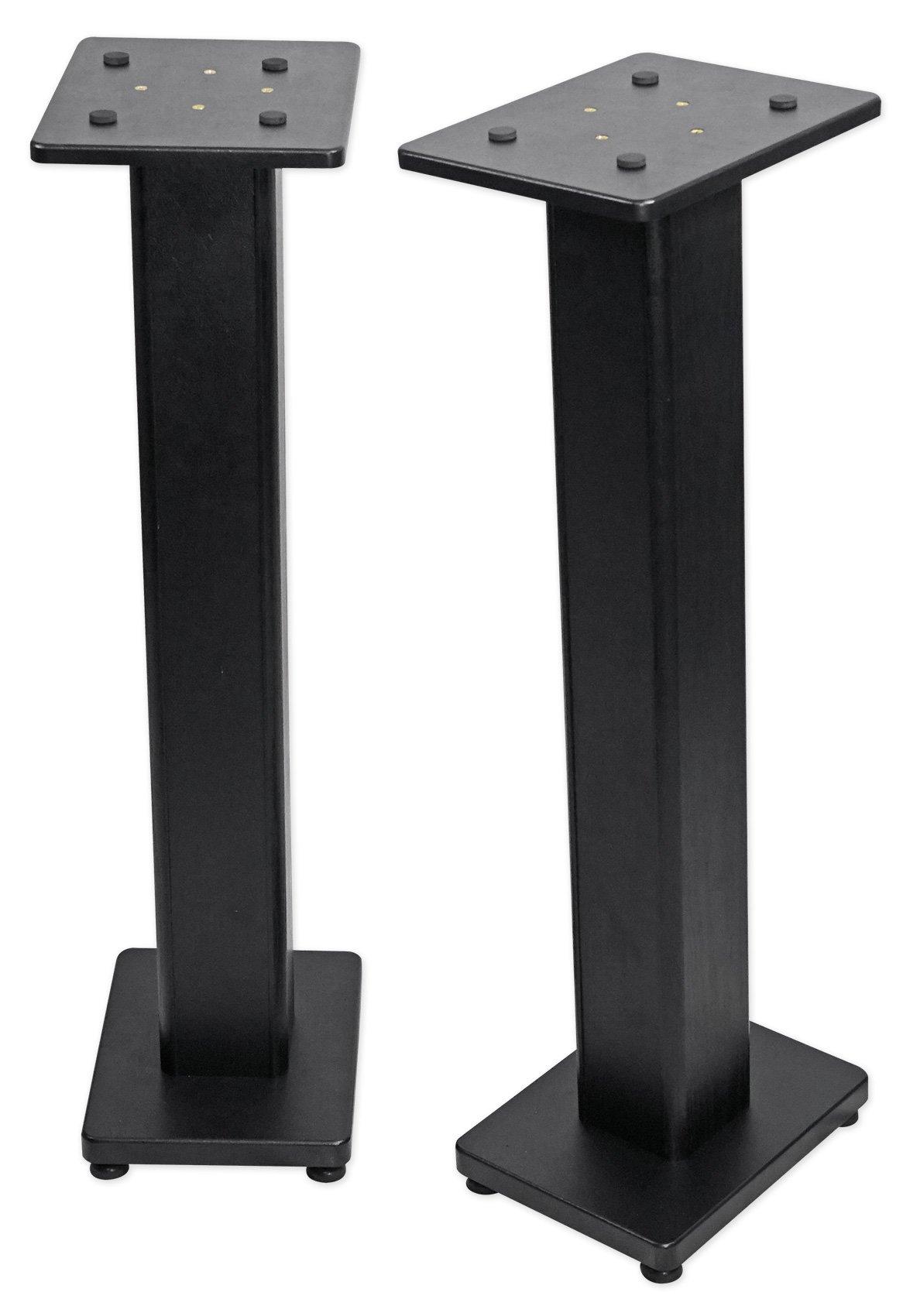 Rockville Rockville Pair RockShelf 54B Black 5.25\" Home Bookshelf Speakers + 36\" Stands