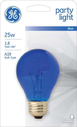 GE Lighting GE 47625 25-Watt Blue A19 Light Bulb with Medium Base, 3-Pack