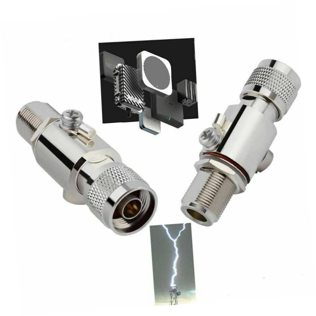 Homoyoyo Homoyoyo Coax Cable Surge Protector Outdoor Protection n Male to n Female Arrestor Protector