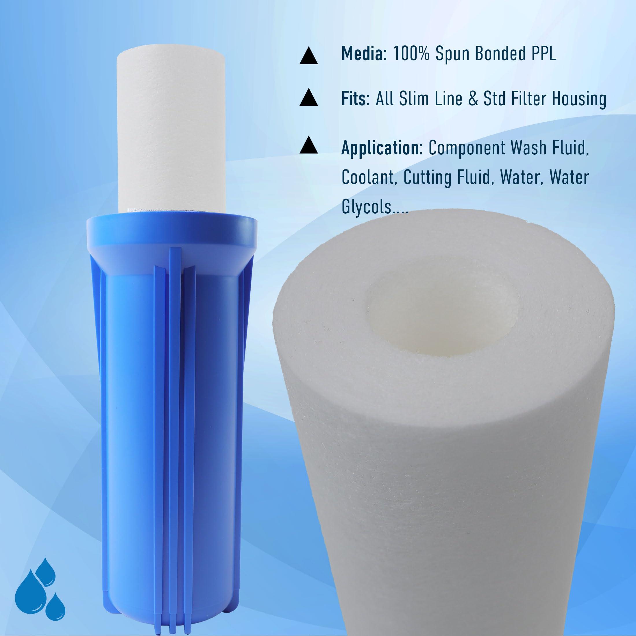 Neo-Pure Neo-Pure MB-25098-05 5-Micron Polypropylene Sediment Depth Filter for Water Filtration Systems, Compatible with 10\" Standard Housings, Removes Dirt, Sand, and Rust