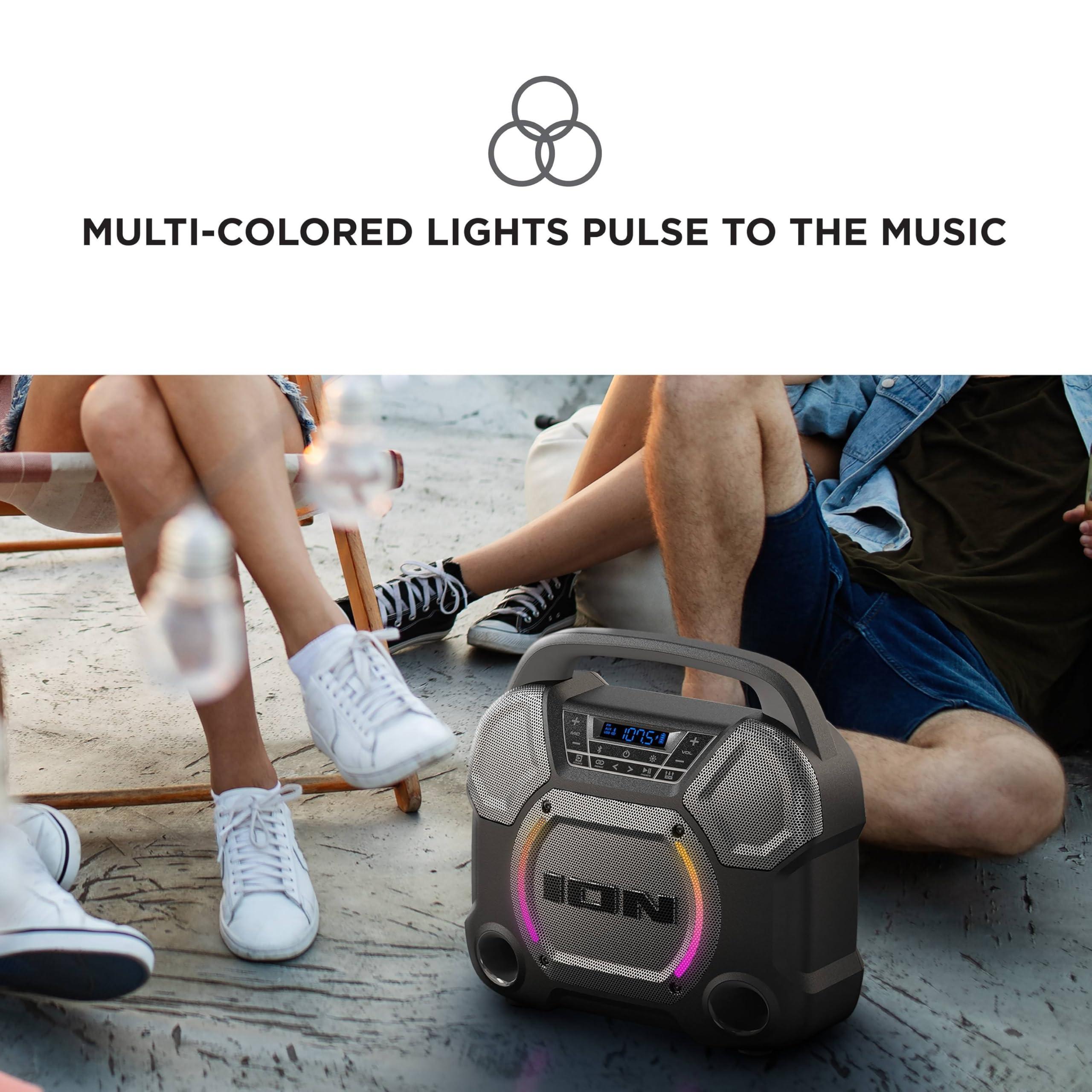 Generic ION Audio Trailblazer Roar All-Weather Bluetooth Speaker with Premium Wide Sound, Three Speakers (Renewed)