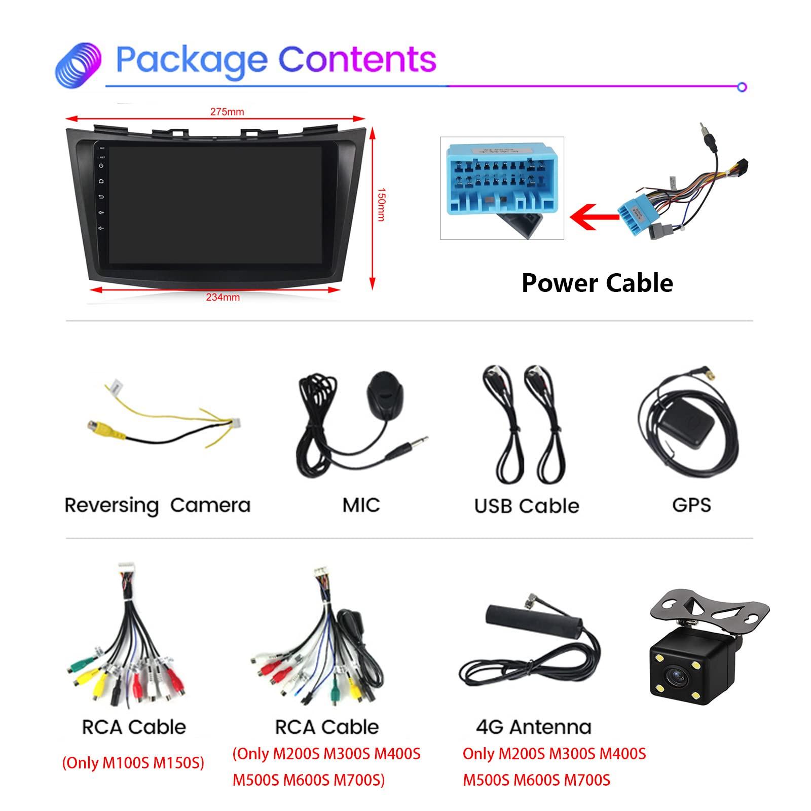 SX-ZZJ 9 Inch Android 11 Car Stereo for Suzuki Swift 2003-2021 Car Radio Multimedia Navigation Player Built-in Carplay Android Auto DSP with Backup Camera/SWC/4G/GPS,2011~2015,M150S 2G+32G