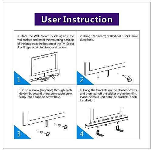 Dinghosen Dinghosen Soundbar Wall Mount for All Samsung Soundbar HW-A450 HW-A550 HW-A650 HW-Q600A HW-Q700A HW-Q800A HW-Q900A HW-Q950A HW-S60A Soundbar Wall Mount Bracket (2021 Models)