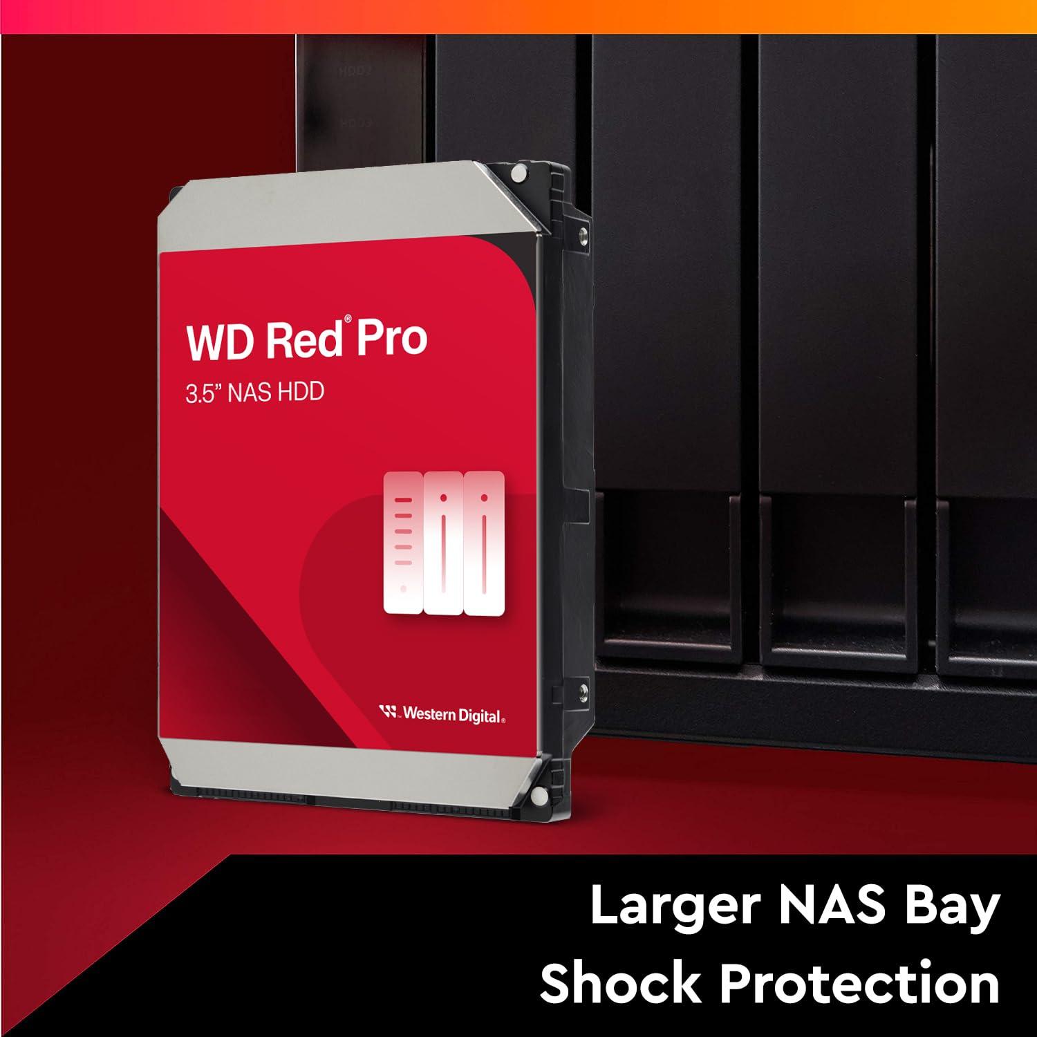 Western Digital Western Digital 4TB WD Red Pro NAS Internal Hard Drive HDD - 7200 RPM, SATA 6 Gb/s, CMR, 256 MB Cache, 3.5\" - WD4005FFBX