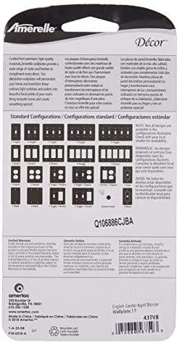 AMERELLE Amerelle 43TVB English Garden Wallplate, 1 Toggle, Cast Metal, Aged Bronze, 1-Pack