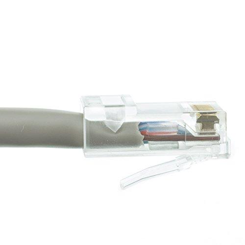 CableWholesale CableWholesale Cat5e Ethernet Cable, 24AWG Network Cable with RJ45 Gold Plated Connector, 4 Pair Stranded Bare Copper, Bootless Unshielded Twisted Pair (UTP) Internet Patch Cable, 5 Foot, Gray