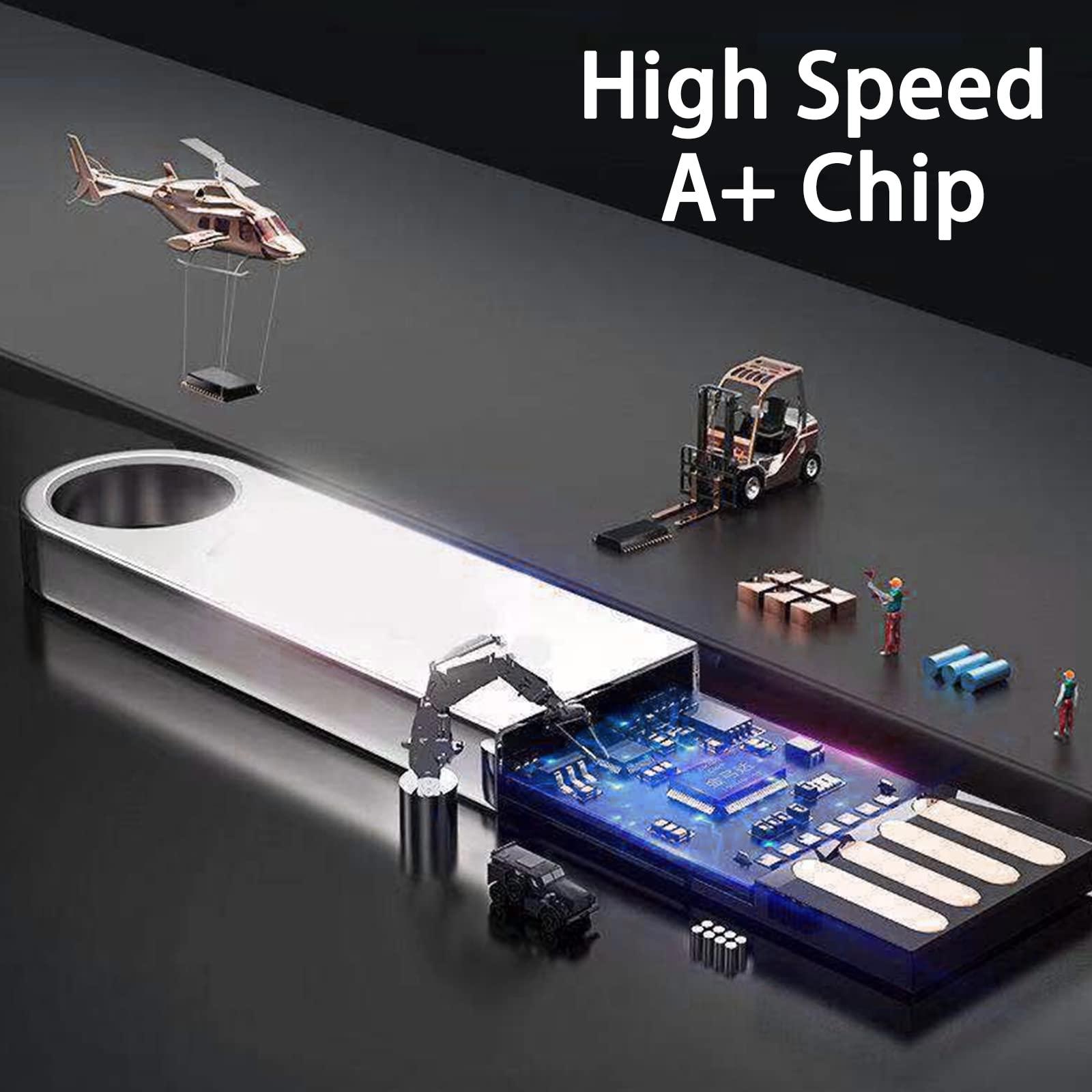 Bucenale Custom Logo USB 2.0 Flash Drive Bulk Personalized USB Thumb Drive with Keychain and USB C Adapter Engraved Free Metal Pen Drive - as Promotional Gift 50 Pack Wholesale(4GB,25PCS Silver+25PCS Gold)