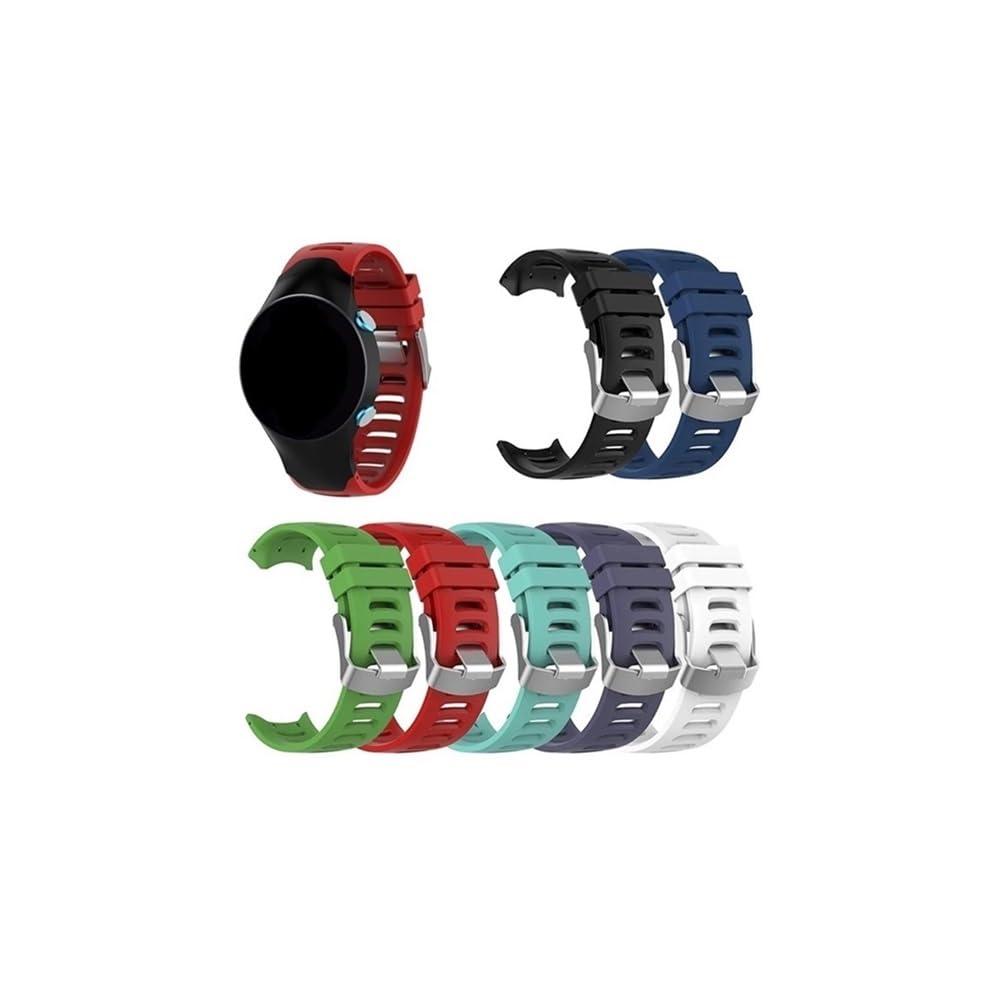 PaReks Fit for Garmin Forerunner 610 Watch Band Soft Silicone Replacement Wristband Strap (Color : Black, Size : For Forerunner 610)