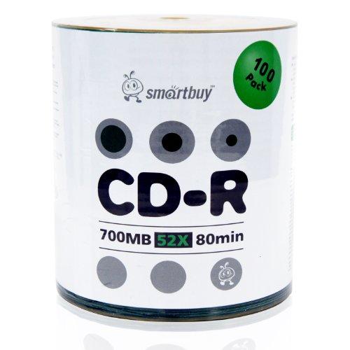 Smart Buy Smart Buy Logo CD-R 200 Pack 700mb 52x Blank Data Recordable Discs, 200 Disc, 200pk