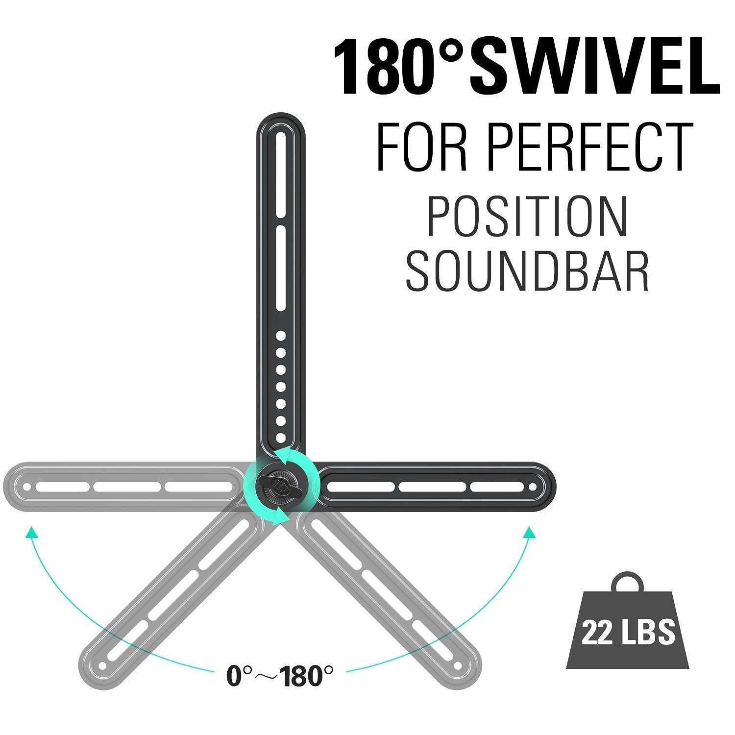 Mounting Dream Mounting Dream Speaker Stands for Small Bookshelf Speakers Set of 2 Floor Stand Mount 11LBS Capacity, MD5420 Soundbar Mount Above or Under TV with Detachable Extended Plates Fits Soundbar up to 22lbs