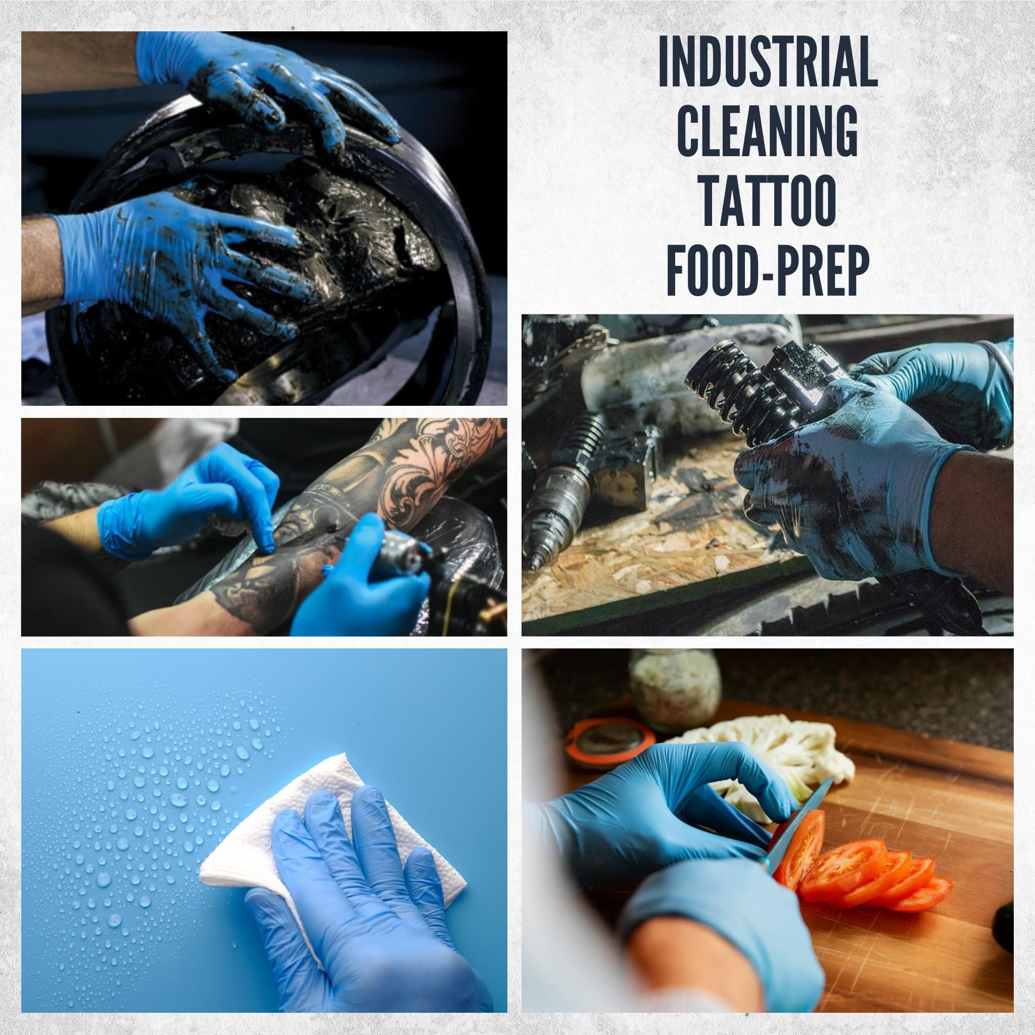 Cestus Cestus 5 Mil Nitrile Gloves Medium, Case of 1000, Disposable Latex Free, Mechanic Gloves, Cleaning Gloves Guantes Desechables (Box of 100, Medium)