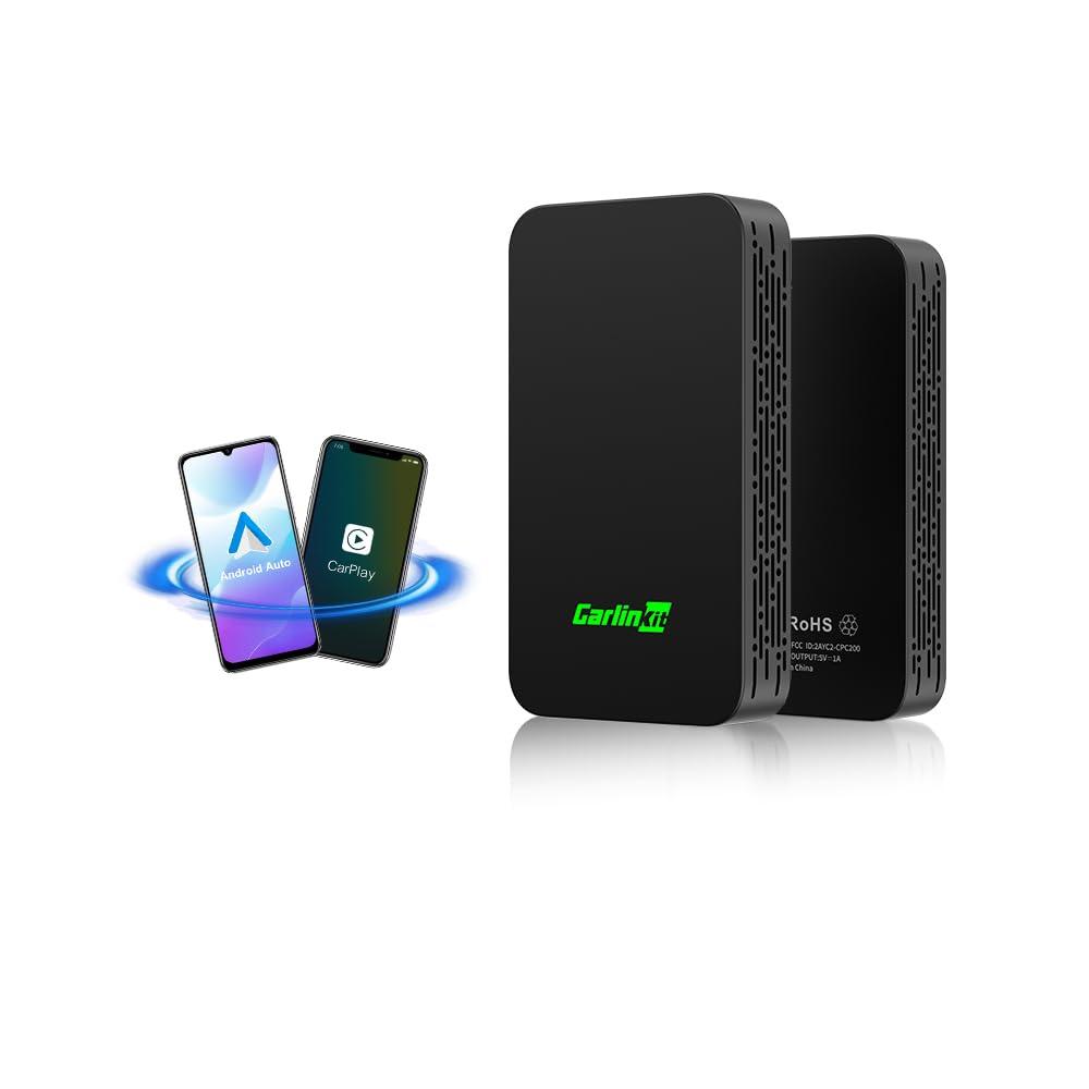 Carlinkit CarlinKit 5.0 Wireless CarPlay Adapter - Wireless Android Auto Car Adapter Adoption Chip 5G WiFi 5.8 GHZ | Stable & Fast Connection | Easy Operate | Small Size | Light Weight | Black(2air)