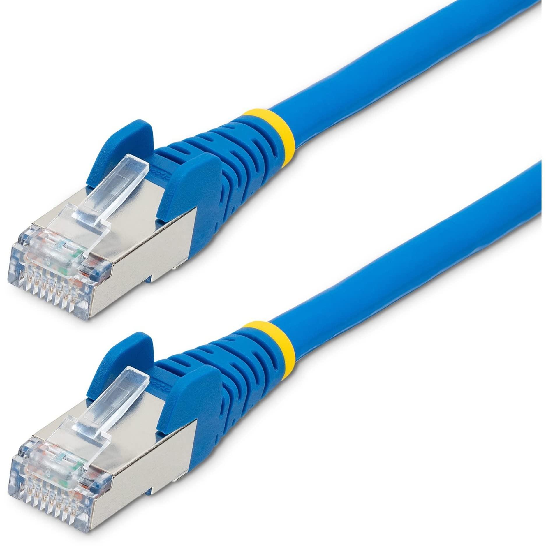 StarTech.com StarTech.com 9ft CAT6a Ethernet Cable - Low Smoke Zero Halogen (LSZH) - 10 Gigabit 500MHz 100W PoE RJ45 S/FTP Blue Network Patch Cord Snagless w/Strain Relief (NLBL-9F-CAT6A-PATCH)