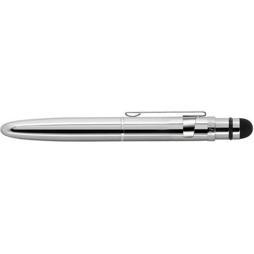 Fisher Fisher Space Pen Bullet Grip Space Pen with Clip and Conductive Stylus, Chrome (BGCCL/S)
