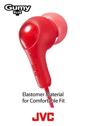 JVC JVC Gumy in Ear Earbud Headphones, Powerful Sound, Comfortable and Secure Fit, Silicone Ear Pieces S/M/L - HAFX7P Pink, 1 Count (Pack of 1)