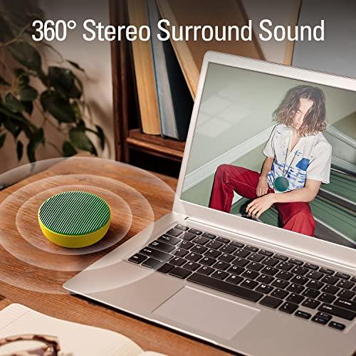 Vifa Vifa City Bluetooth Speaker, Portable Wireless Loudspeaker, Bluetooth 5.0 / Dual Pairing / IPX4 Waterproof, HiFi Audio & Built-in Mic Mini Speakers for Travel and Party (Green Lemon)