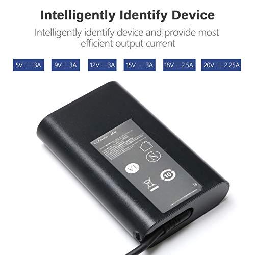 Givehooy 45W USB-C Type C AC Adapter Charger Power Supply for Dell XPS 13 XPS 12 9360 9365 9370 9333 9380 7390 9310 2-in-1 Inspiron 14 7437 Latitude 7275 7370 5175 5285 5290-2in1 LA45NM150 Laptop