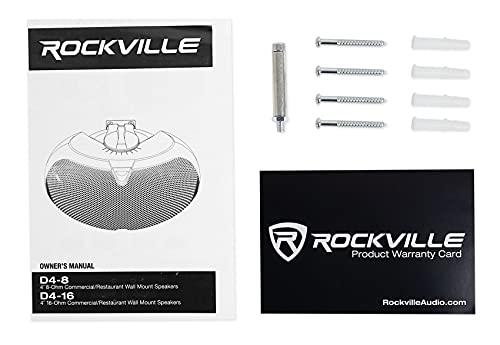 Rockville Rockville D4-16 Black Dual 4" 16 Ohm Swivel Outdoor Home Patio Speaker
