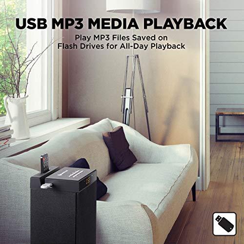 GOgroove GOgroove Bluetooth Tower Speaker with Subwoofer Built in - Floorstanding Home Speaker with Powerful Bass and Dual Drivers, 120W Peak Power, MP3 3.5mm Aux, USB 2.0 Port Flash Drive, FM Radio (Single)