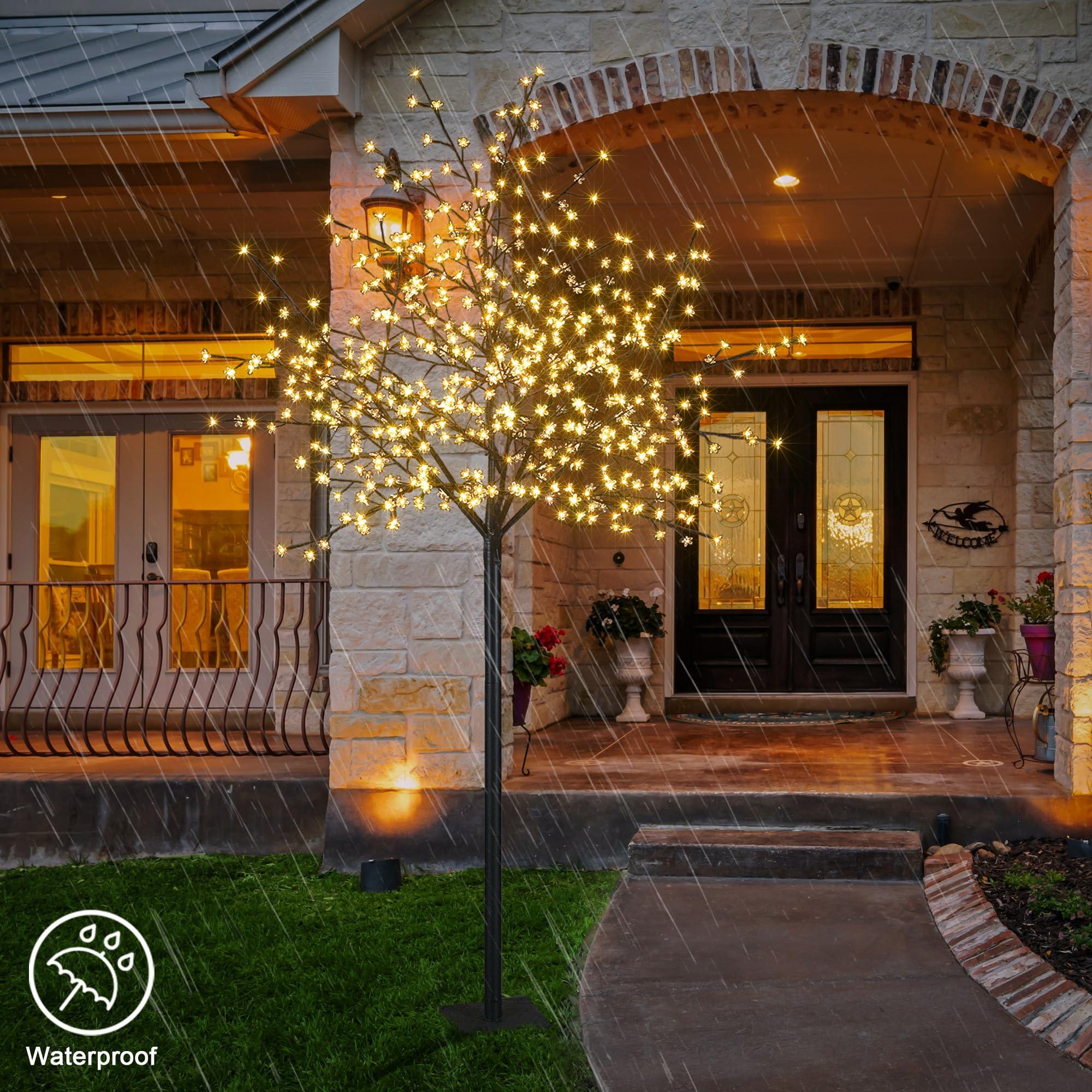 LIGHTSHARE Lightshare Lighted Cherry Blossom Tree (8FT WarmWhite)