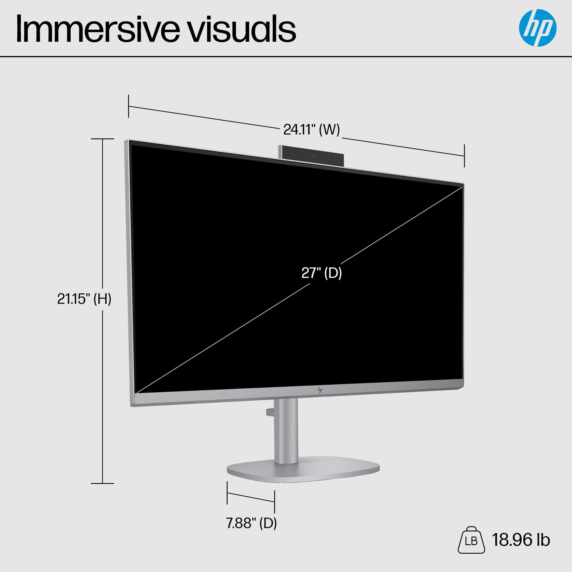 HP HP OmniStudio X 27" FHD Touch Screen All-in-One Desktop Intel Core U7-155H 16GB RAM 1TB SSD Meteor Silver
