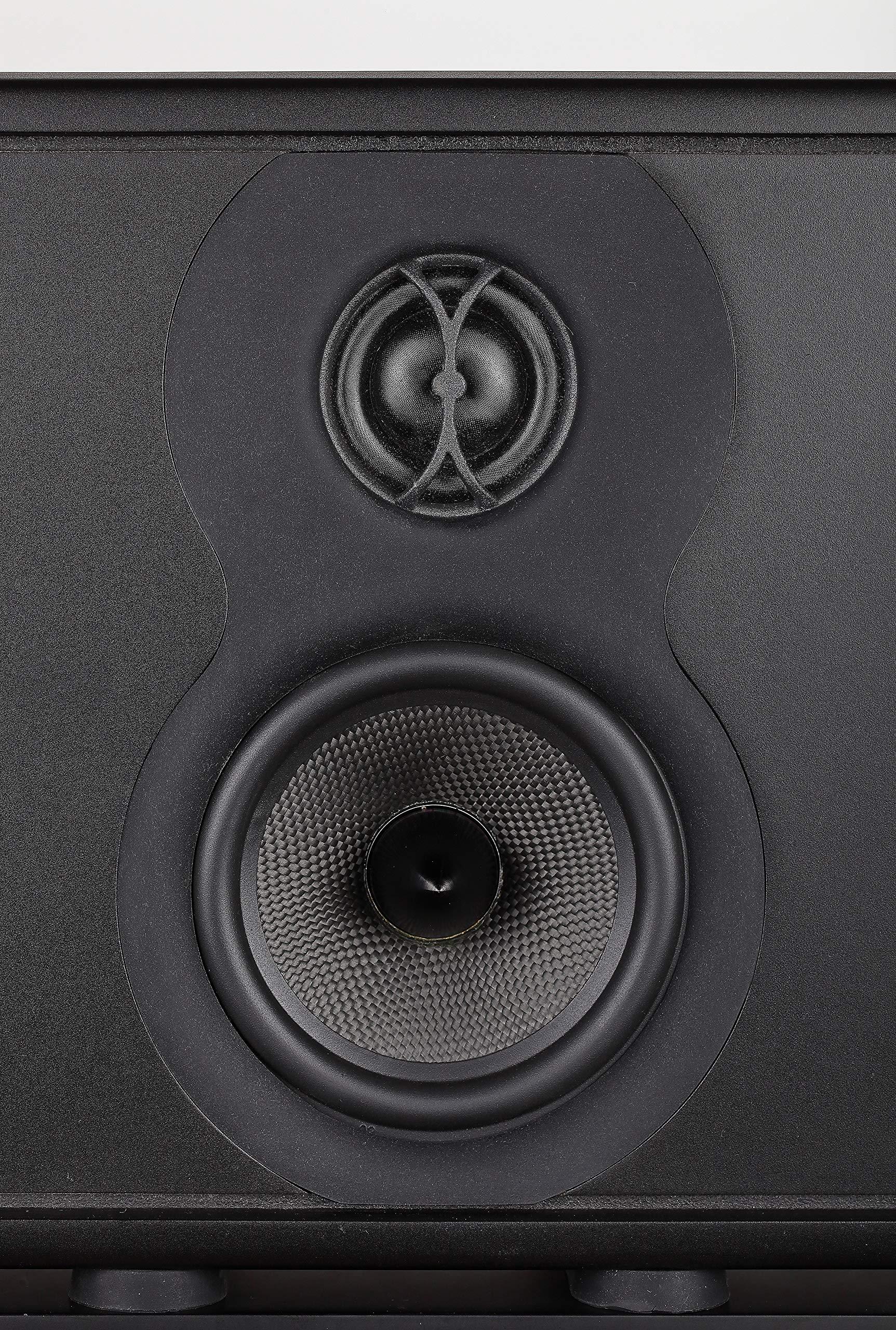 Aperion Audio Aperion Audio Verus III Grand V6C 3-Way Center Channel Speaker with Dual 6.5-Inch Woofers for Home Theater, Crystal-Clear Dialogue and Vocals, Passive, Wall Mountable, Single (Gloss Black)