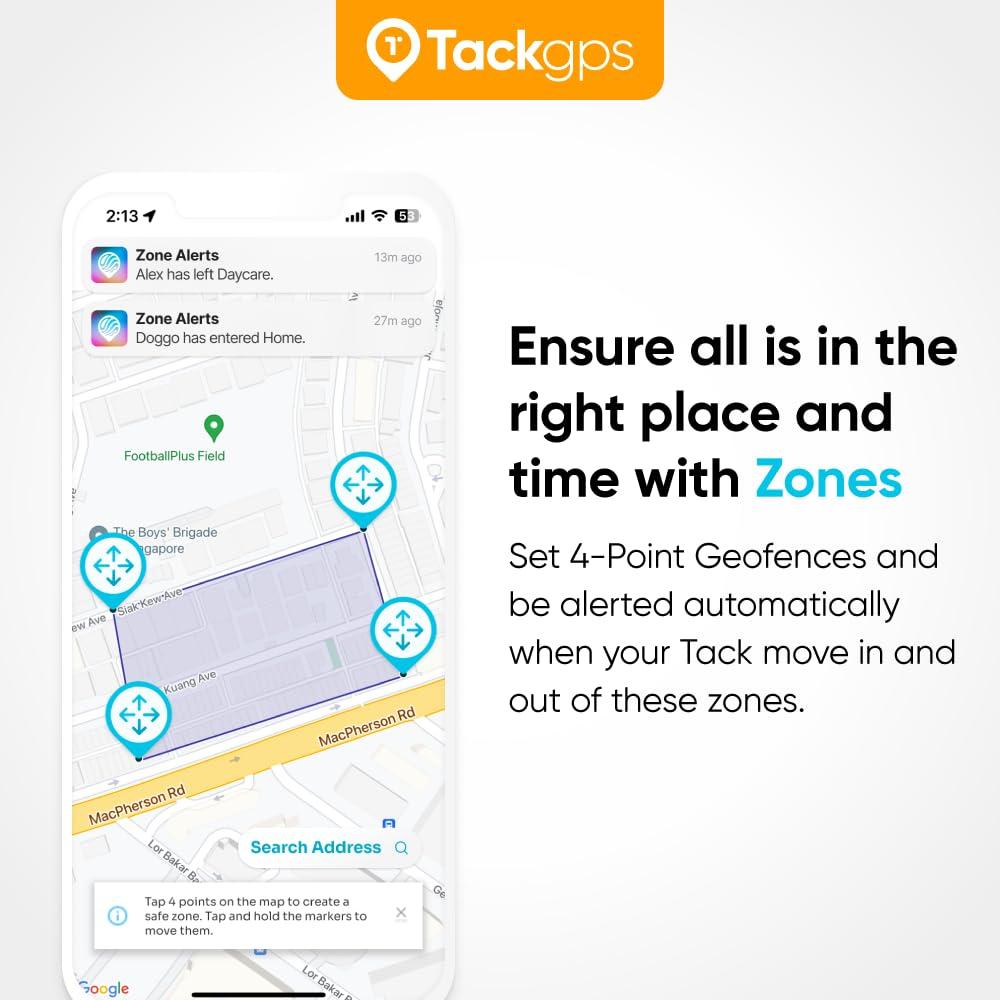tack Tack GPS [Lowest Monthly fee| 30 Days Battery Life| FCC Certified] -Child, Kids, Pet, Dog, Cat, Elderly, Alzheimer, Car, Vehicle, Bike, Personal Tracking Device. GPS +WiFi +Cellular
