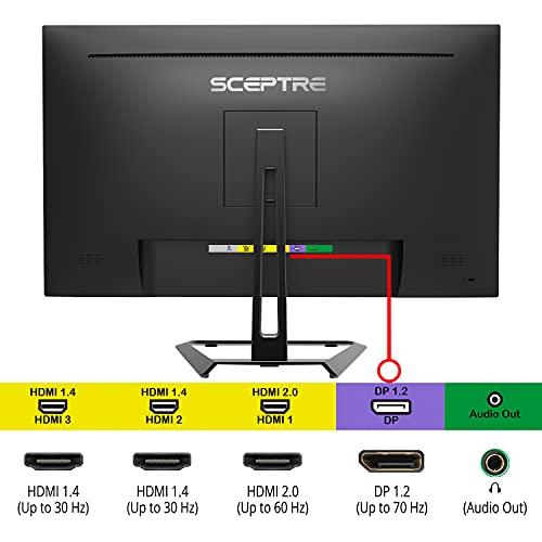 Sceptre Sceptre 4K IPS 27" 3840 x 2160 UHD Monitor up to 70Hz DisplayPort HDMI 99% sRGB Build-in Speakers, Black 2021 (U275W-UPT)