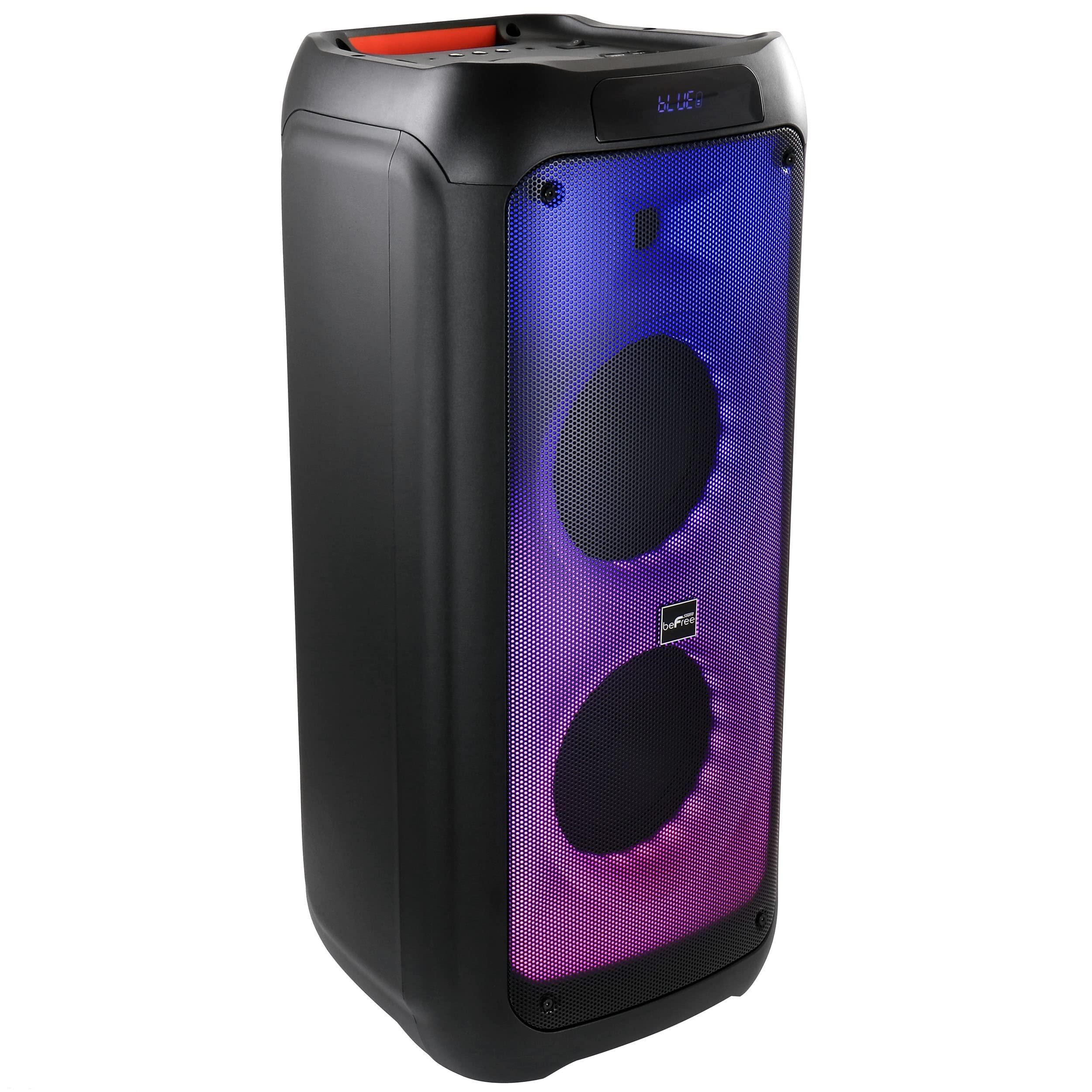 beFree Sound beFree Sound 2 x 8 Wireless Rechargeable Bluetooth Party Speaker with LED Illuminating Lights