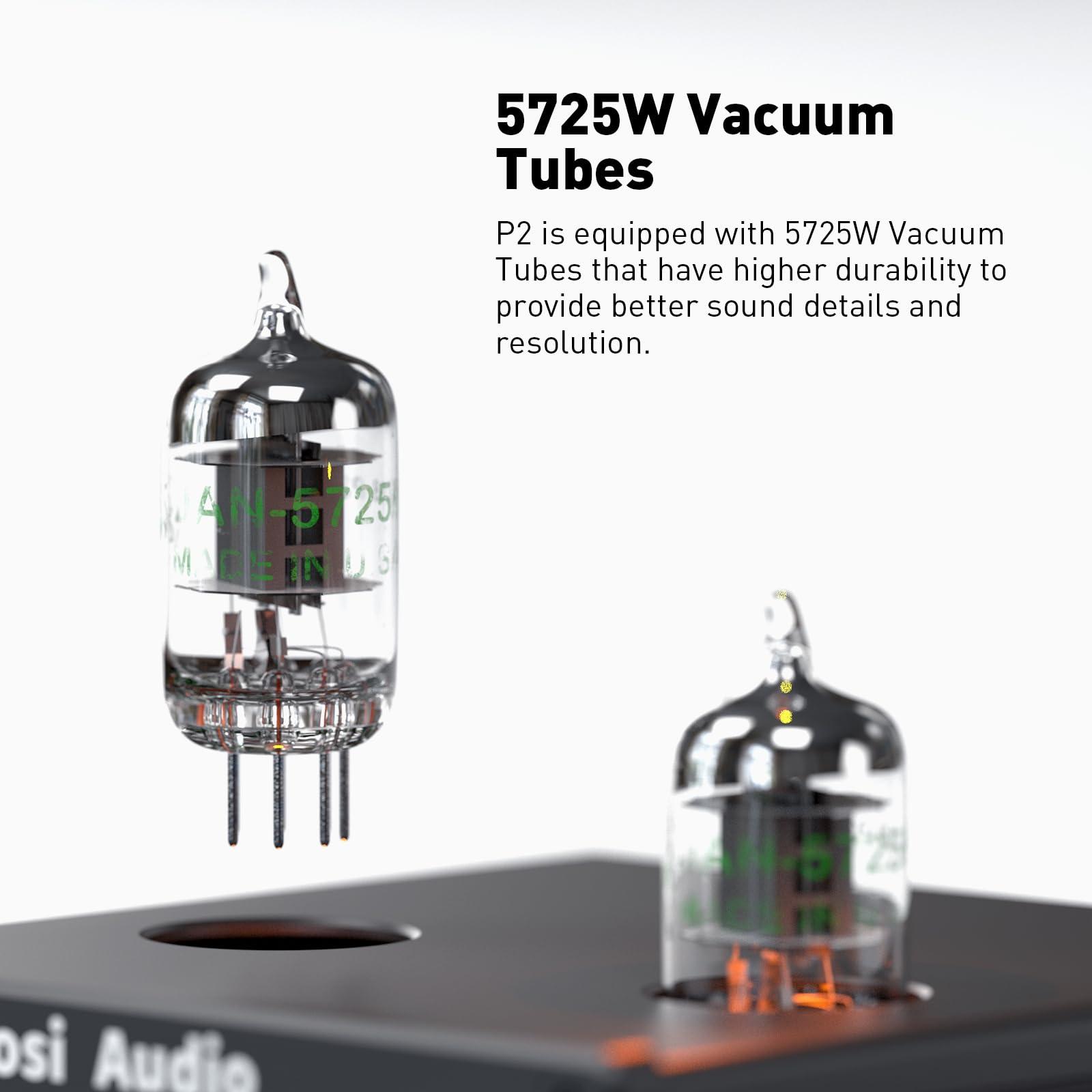 Fosi Audio Fosi Audio P2 Headphone Amplifier Vacuum Tube Headphone Amp Mini Hi-Fi Stereo Audio with Low Ground Noise Output Protection