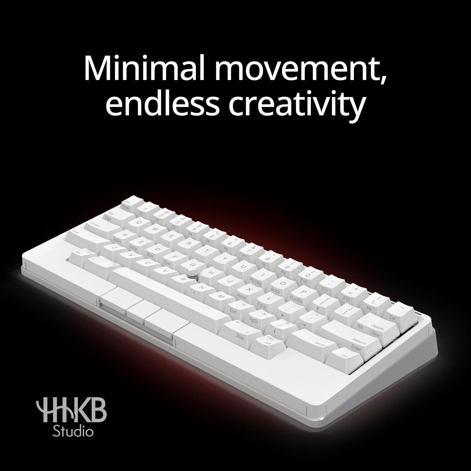 HHKB HHKB - Happy Hacking Keyboard Studio (Wireless, Bluetooth, Wired, USB, Silent, Mac, Windows, Snow, Printed)